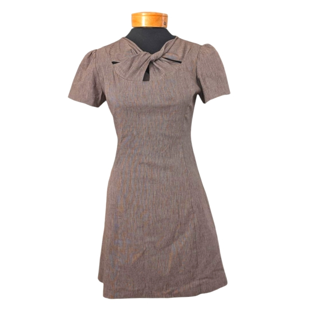 Brown Mini Dress, XS - Picture 3 of 10